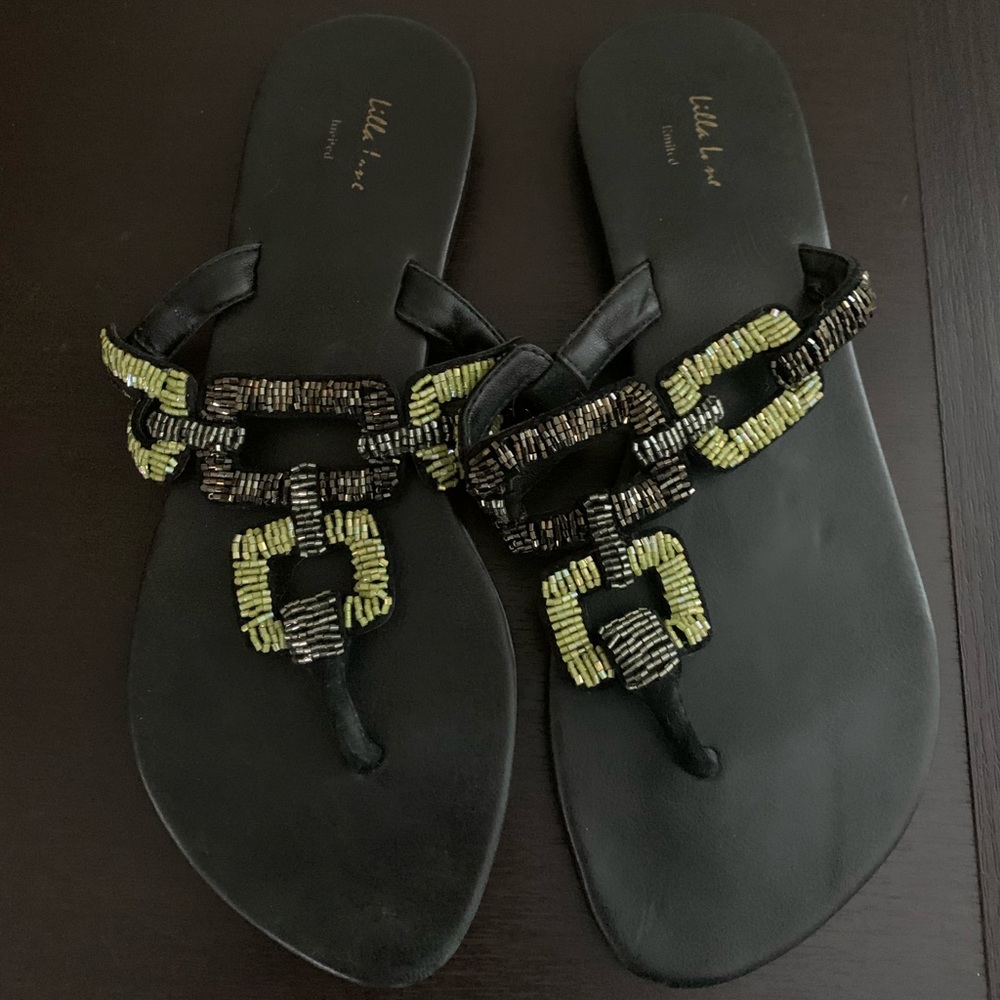 Lilla Lane Beaded Flats (42), 9.5